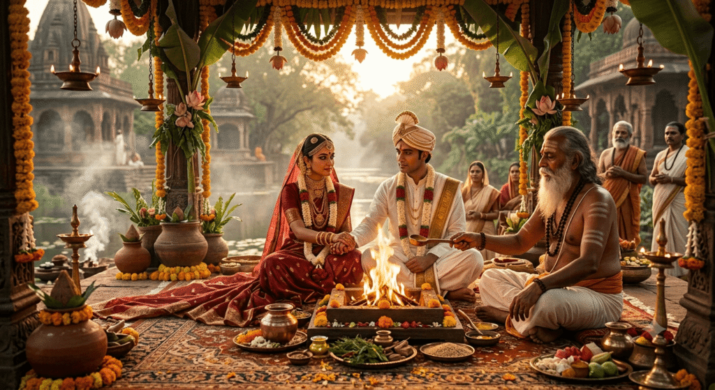 वैदिक काल में हिंदू विवाह संस्कार और अग्नि के फेरे