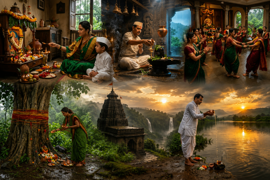 Traditional Shravan month rituals and worship